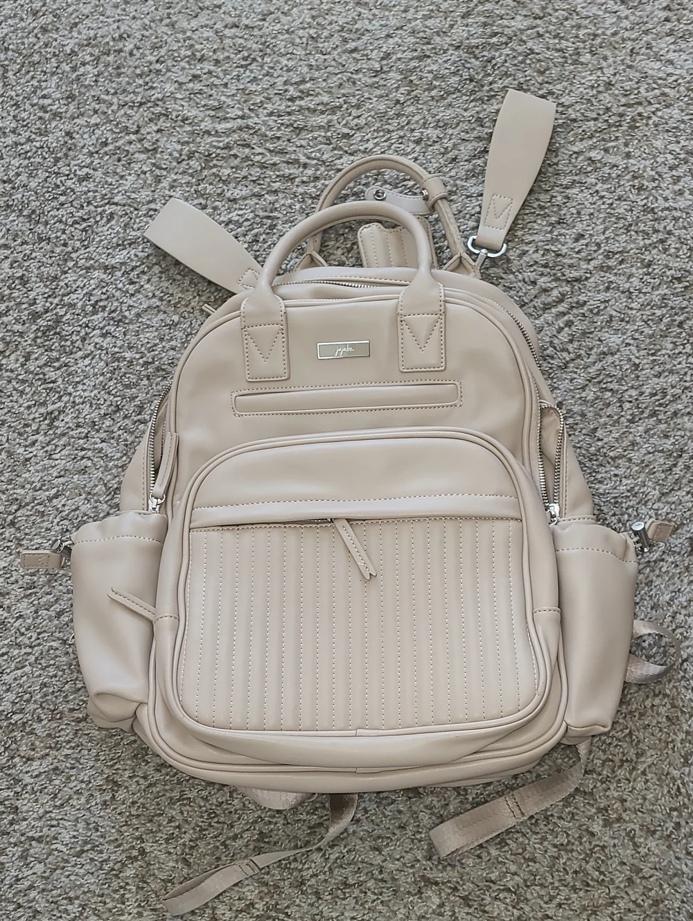 Ju-Ju-Be Beyond Million Pocketsl Quilted Backpack with Top Handles